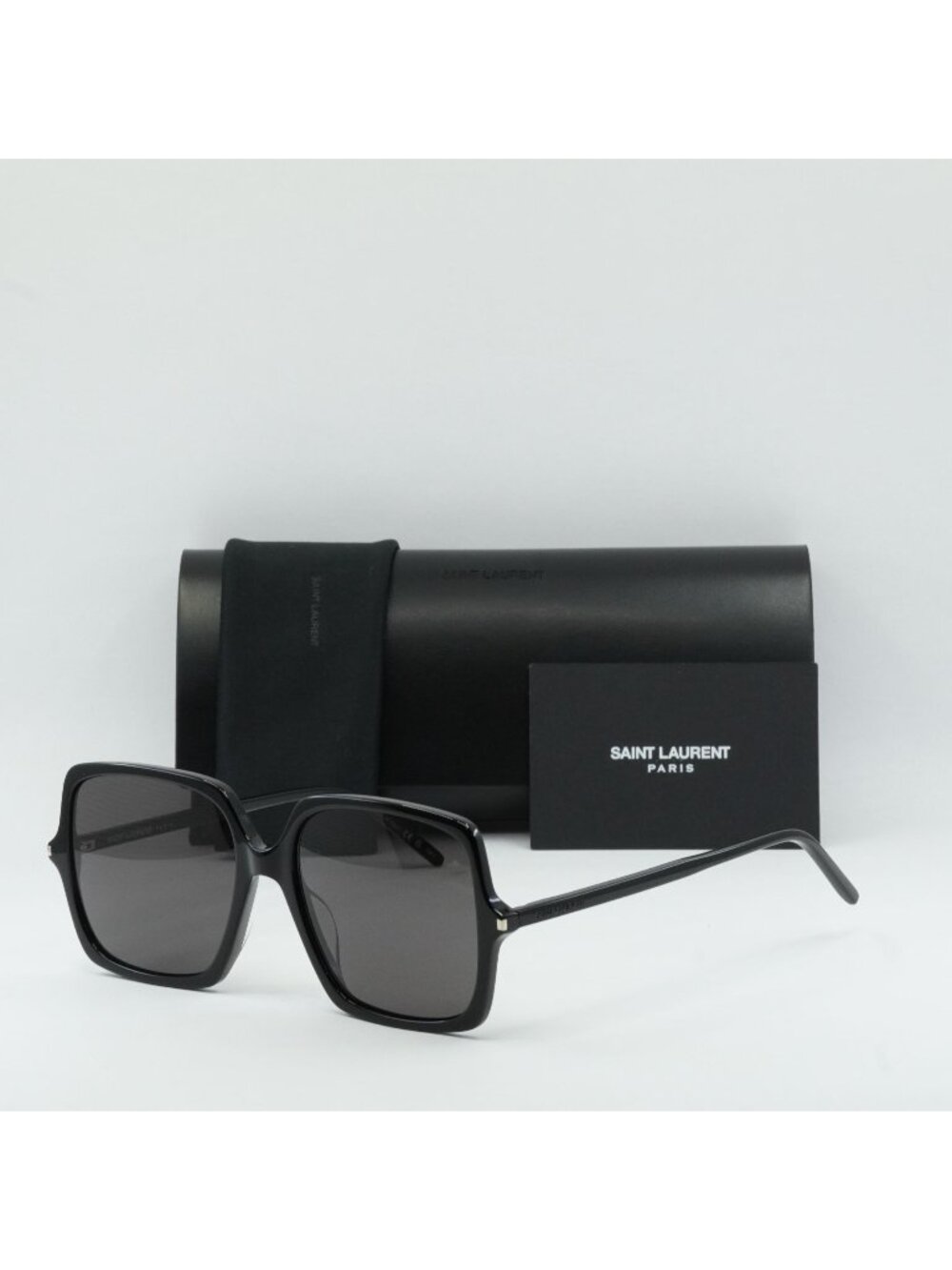 Saint Laurent SL591 001 Square Sunglasses - Black